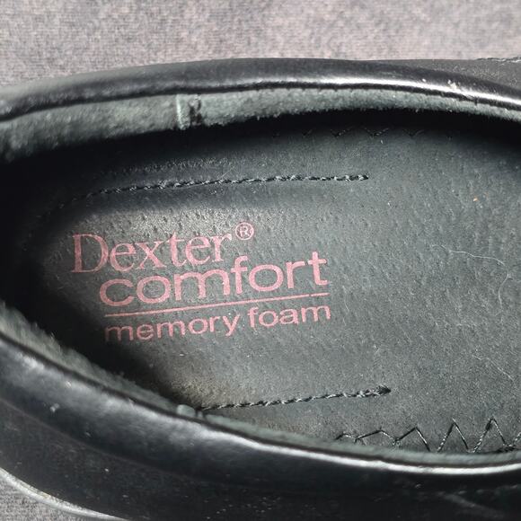 Dexter Comfort Memory Foam Black Dress Oxfords Lace Up Shoes - Picture 8 of 11